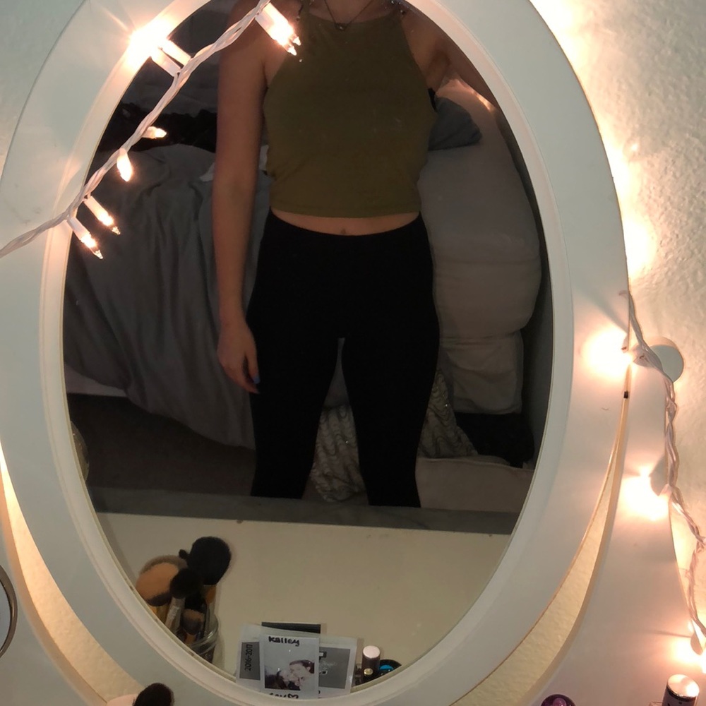 Olive green crop top